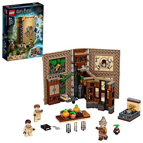 LEGO 76384 Harry Potter Momento Hogwarts: Clase de Herbología, Libro de Juguete Coleccionable, Set Portátil, Estuche de Viaje