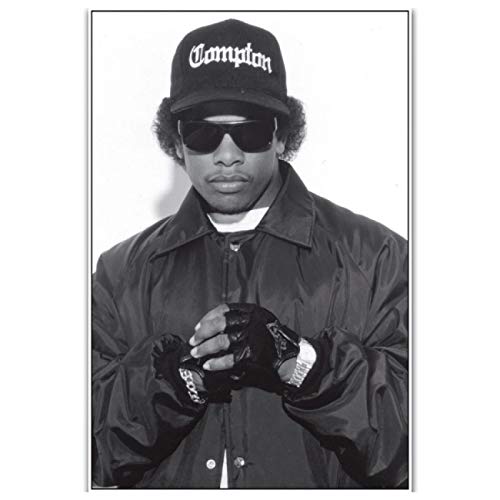 Lomoko Eazy E NWA Rapper Hip Hop Music Singer Star Clásico Pintura Carteles Impresiones Lienzo Arte De La Pared Imágenes para La Decoración De La Habitación del Hogar -50X70Cm Sin Marco