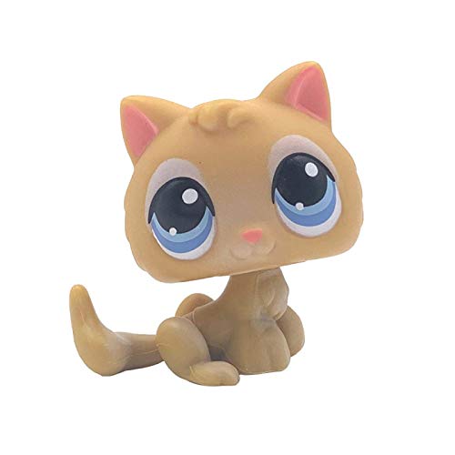 LPS CAT Rara Original Pet Shop Juguetes gato #47 Amarillo Claro Bebé Kitty Lindo Animal Gatito para Niñas Colección