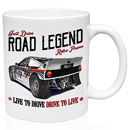 Lsjuee Lancia Rally 037 Taza de café de cerámica vintage de 11 oz