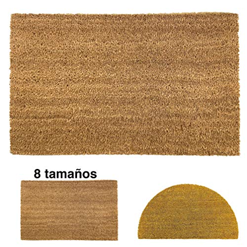 LucaHome - Felpudo de Coco Natural 80x140cm con Base Antideslizante, Felpudo de Coco Liso. Felpudo Absorbente Entrada casa, Ideal para Puerta Exterior o Pasillo