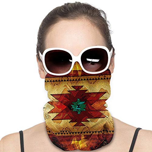 Máscara para la cabeza, tribal nativo americano indio, color rojo, moda bandana para el cuello, polaina, bufanda