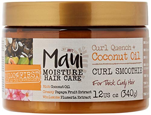 Maui Moisture Máscara de pelo vegano para cabello rizado, aceite de coco y aloe vera, 340 g