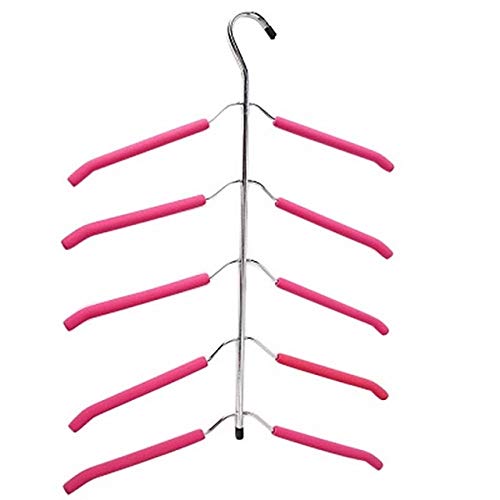 MAWA Percha Multicapa Estantes de Almacenamiento de Ropa de Acero Inoxidable Estantes de Almacenamiento de Ropa para el hogar Estante de Secado de Ropa para guardarropa - Rosa 56.5x40cm, a1