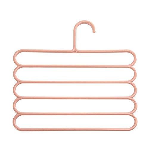 MAWA Percha Multicapa Estantes de Almacenamiento de Ropa de Acero Inoxidable Estantes de Almacenamiento de Ropa para el hogar Estante de Secado de Ropa para guardarropa - Rosa 32x31cm, a1