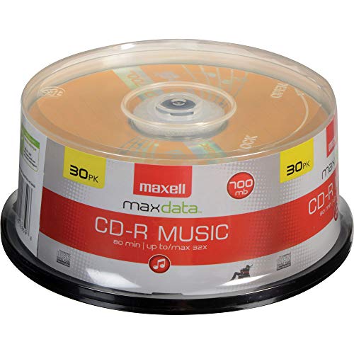 Maxell CD-R 80 Gold Recordable Music CD'S-30pk Spindle