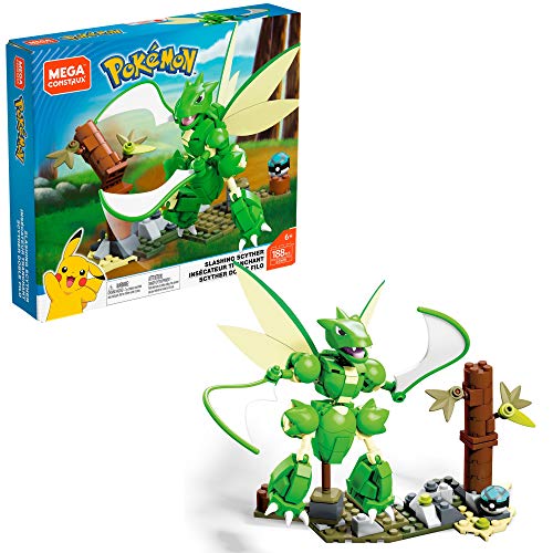 Mega Construx GCN19 - Juego de construcción de Pokémon Sichlor con 188 Bloques de construcción, Juguete a Partir de 6 años