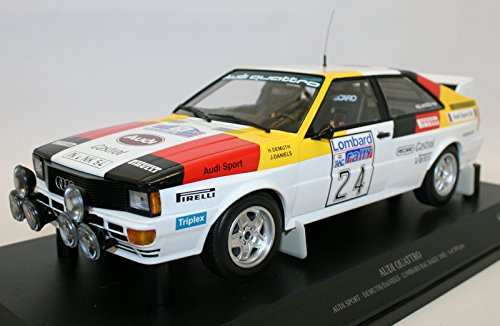 Minichamps – Audi Quattro – Lombard RAC Rally 1982 – Escala 1/18, 155821124, Color Blanco/Rojo/Amarillo/Negro