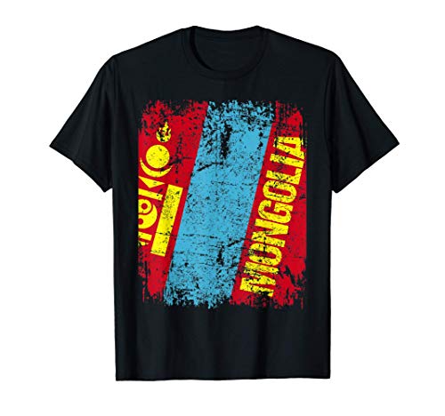 MONGOLIA Camiseta Gran Bandera | Hombres Mujeres Niños Camiseta