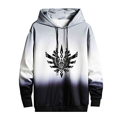 Monster Hunter World Pullover Vintage Airy Sudaderas Sudaderas Sudadera Occidental Estilo Occidental Abrigos de Manga Larga Elegante Suave Outwear Trendy Winner Pullover Unisex Unisex