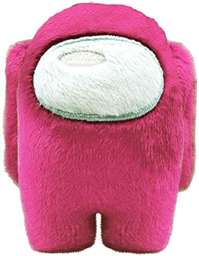 MORANGO Peluches Among Us, Plush Crewmate Among Us Matanza de Hombre Lobo Espacial, muñeco de Personaje del Juego - 20 cm (Rosa)