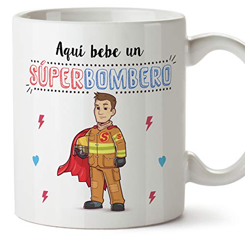 MUGFFINS Taza Bombero (Superhéroes() - Regalos Originales y Divertidos de Bombero