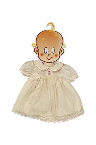 Muñecas Guca - Vestido de piqué con Organza y peucos, para muñeca de 45-50 cm, Color Beige (173)