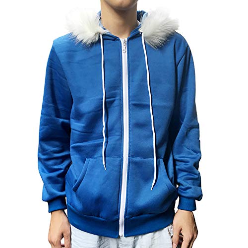 Niños Adultos Sudadera con Capucha con Estampado Azul Traje de Cosplay Manga Larga Chaqueta de Abrigo Informal Diaria Ropa de Juego