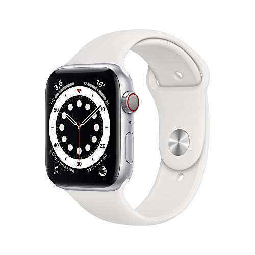 Nuevo Apple Watch Series 6 (GPS + Cellular, 44 mm) Caja de Aluminio en Plata - Correa Deportiva Blanca