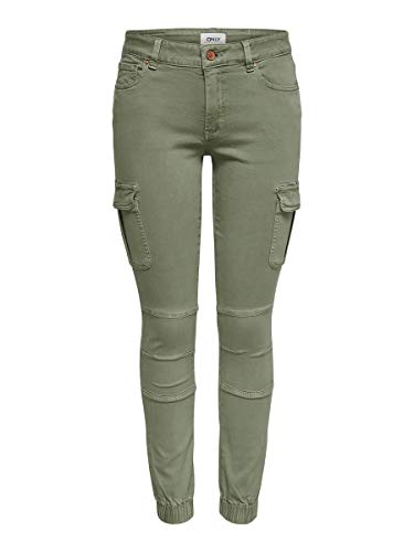 Only 15170889 Pantalones, Verde (Oil Green Oil Green), Talla Única (Talla del Fabricante: 34) para Mujer