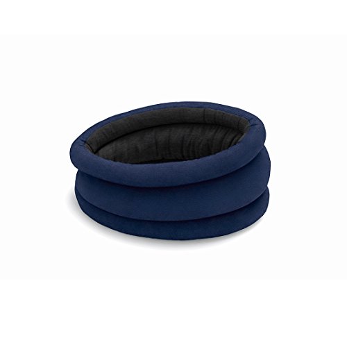 OSTRICHPILLOW Light Almohada de Viaje para Aviones, Coche, Oficina, Soporte de Cuello para Volar, Almohada de Cuello para Siestas. Accesorio de Viaje para Hombre y Mujer – Color Azul Noche