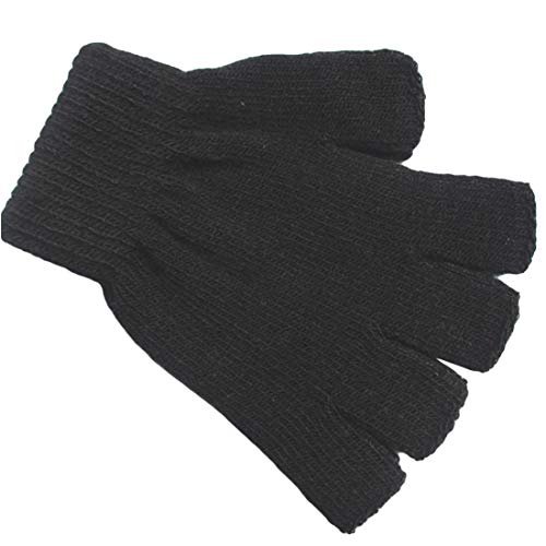 Otoño e invierno Moda casual cálidos guantes sin dedos de punto