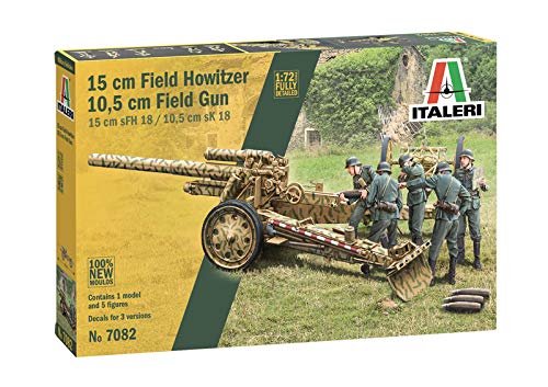 Outletdelocio.. Italeri 7082. Maqueta Cañon Aleman 15cm Field Howitzer. Kit de Montaje. Escala 1/72