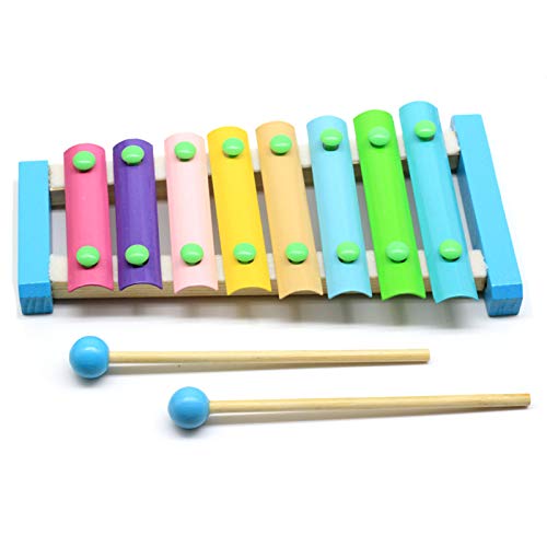 Piano Xilófono De Madera Xilófono Colorido Para Niños Xilófono Con Mazos De Madera Xilófono De Madera Para Niños Xilófono Infantil Con Dos Mazos Y Un Libro De Música Con Canciones Infantiles