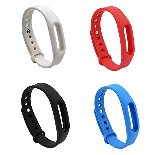 PINHEN Repuesto para Xiaomi Band 1 1S Correa - Banda de Repuesto Pulsera para Xiaomi Mi Band 1 1S/ Pokemon Go Go-Tcha (4pcs Set)