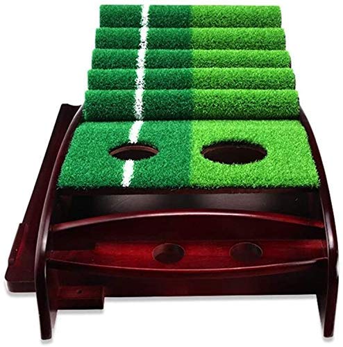 Poniendo esteras Golf Putting Mat Golf Putting Green, Auto Return Golf Fiesta de golf Oficina portátil Putting Trainer Mini Green Set Interior Family Practice Practica Manta Multifunción Golf Práctica