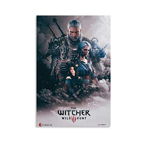 Póster decorativo de The Witcher 3 Wild Hunt 1 lienzo decorativo para pared, para sala de estar, dormitorio, 50 x 75 cm