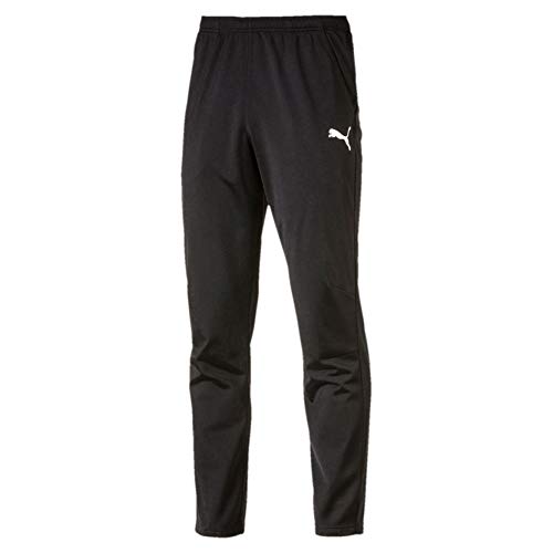 PUMA Liga Training Pant Core Pantalones, Hombre, Negro Negro Blanco, S