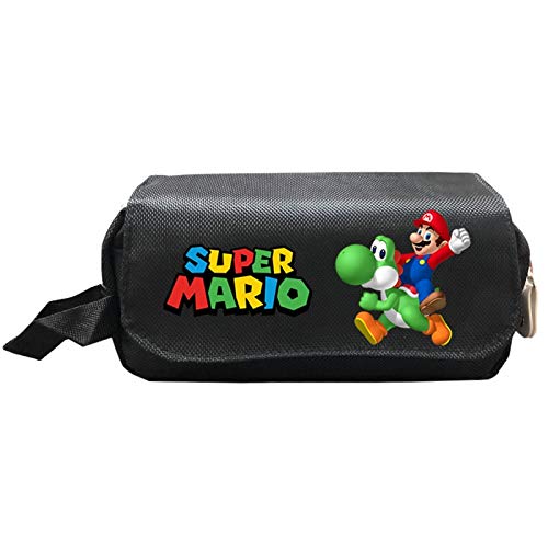 QIANMA Mario Mochilas Super Mario Bros Lápiz Caso Niños Pen Box Moda Niños Regalos Pen Holder Estudiantes Niños Niñas Bolsa De Papelería De Gran Capacidad