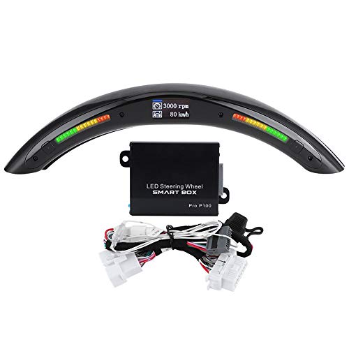 Qiilu Pantalla del volante, 4ta generación LED Performance Steering Wheel Race Pantalla digital Luces indicadoras de cambio Kits de módulo 2