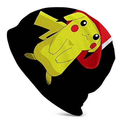 Qinckon Pikachu Pikachu Knit Hat Beanies Skull Bald Cap para Hombres Mujeres