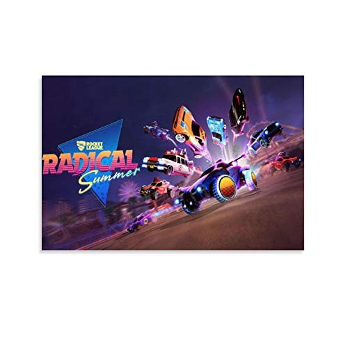 QPPP Rocket League Videojuegos, 10 pósteres de pintura para dormitorio, pared, sala de estar, regalo de arte decorativo, lienzo de 60 x 90 cm