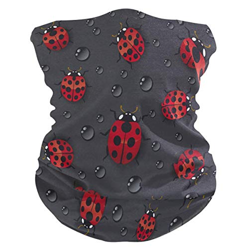 Red Ladybugs Anti Droplet Face Mask,Diadema,Bandanas,Bufanda,Calentador de cuello,Envoltura para la cabeza,Sombreros multifuncionales para deportes al aire libre