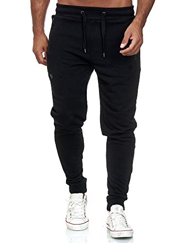 Redbridge Chándal para Hombre Pantalòn de Jogging Pants en Algodòn Negro S