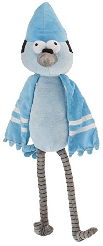 REGULAR SHOW - Peluche "Mordecai" (pájaro azul sentado 21cm y de pie 38cm) de la serie Regular Show - Quality Super Soft