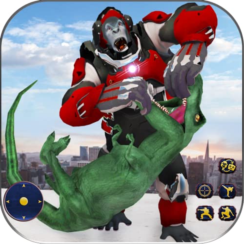 robot transformador de gorila salvaje: juego de caza dino