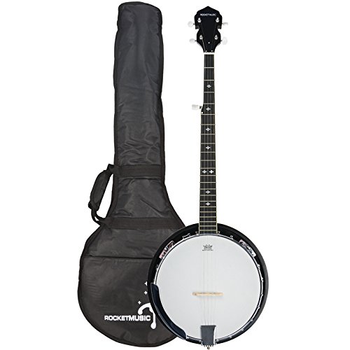 Rocket BJW01 - Banjo occidental de 5 cuerdas con bolso