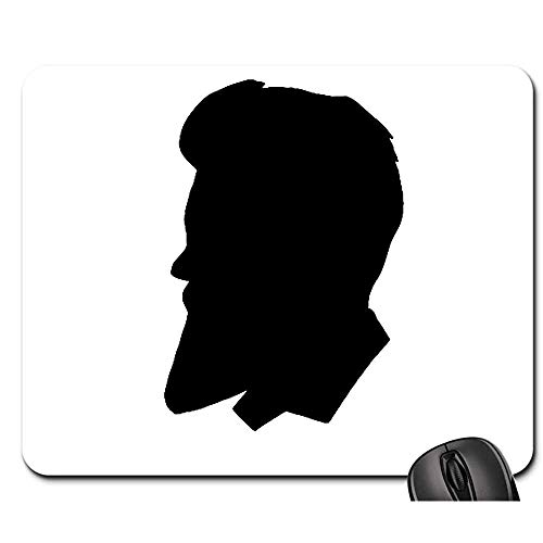 Rubber Base Mouse Pad,Alfombrillas De Ratón,Tapete De Ratones,Palabras Clave Hipster De Barba Para Hombres: Almohadilla Para Computadora De Oficina Con Peinado De Persona,Alfombrilla De Ratón Lisa,3