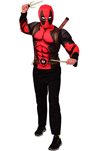 Rubies Kit oficial de Marvel Deadpool, para niños y adolescentes, camiseta y armas, tamaño aproximado a partir de 14 años