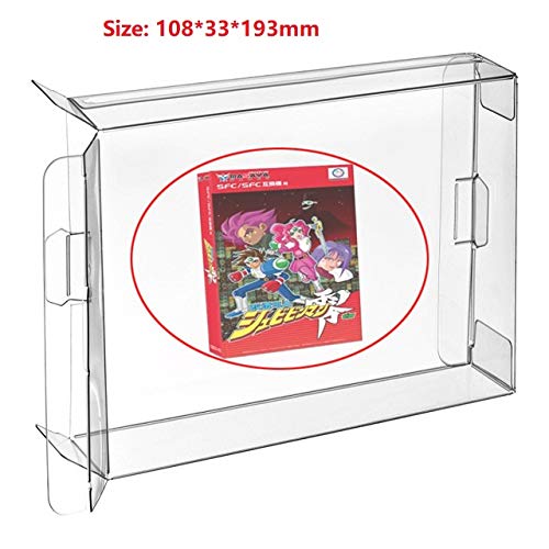 Ruitroliker 10 Pcs Claro Protector Box de Cartucho de Juegos para SFC Juegos Japan Version