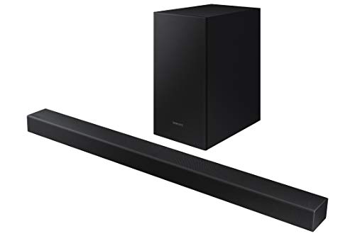 Samsung HW-T450 - Barra de Sonido, Sonido 200W, 2.1Ch, Subwoofer Inalámbrico, Dolby Digital 2.1, Modo Juego, Bluetooth 4.2 Power On y One Remote Control, versión 2020