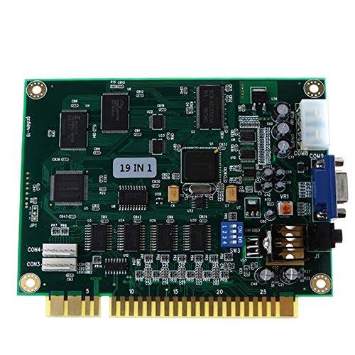 Shumo 19 en 1 MáQuina De Juego Placa Base Placa De Circuito PCB Tablero De Juego Multijuego Arcade Horizontal para Jamma Juego Soporte Cga Vga