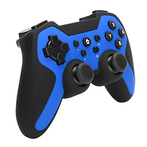 Socobeta Gamepad Joystick Compatible con función Turbo, Baja latencia, 400 mah, batería de Iones de Litio, Mango inalámbrico para Juegos para Interruptor(Blue)