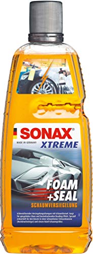Sonax Xtreme Foam + Seal (1 litro), champú sellador de suciedad con fórmula de espuma, devuelve el máximo brillo y refresca los selladores existentes, número de referencia 02513000