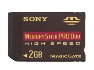 Sony Memory Stick Pro Duo 2GB - Tarjeta de Memoria (2 GB, Memory Stick (MS), 80 MB/s, 2.7-3.6 V, 2 g, 20 x 31 x 1.6 mm)