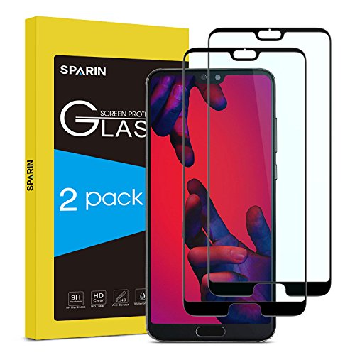 SPARIN Compatible with Huawei P20 Pro Screen Protector, No Lifting Edge, No rainbow,  Full Coverage, Tempered Glass Screen Protector, Paquete de 2