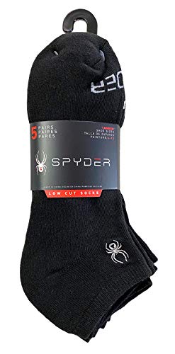 Spyder 5-pair LOW CUT Socks - Black with Stitched Logo