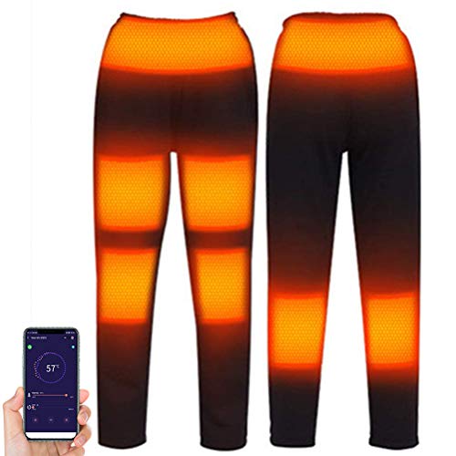 Stecto Pantalones calefactables, Pantalones calefactores USB Pantalones aislantes Recargables, Temperatura Ajustable, para Running Esquí Montaña Ciclismo Fitness