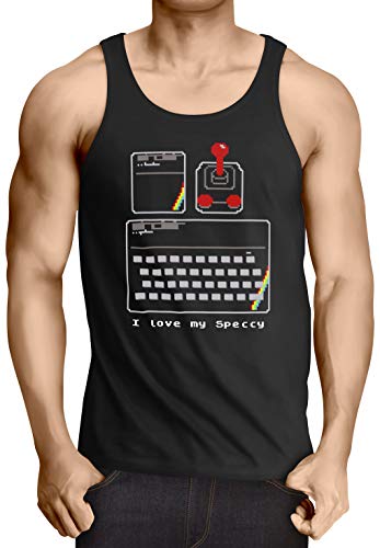 style3 Love my Speccy Camiseta de Tirantes para Hombre Tank Top T-Shirt ZX Spectrum computadora clásica, Talla:2XL