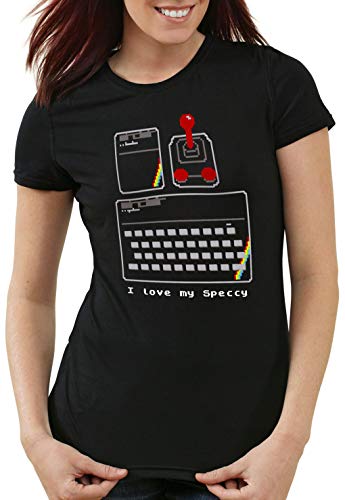 style3 Love my Speccy Camiseta para Mujer T-Shirt ZX Spectrum computadora clásica, Talla:M